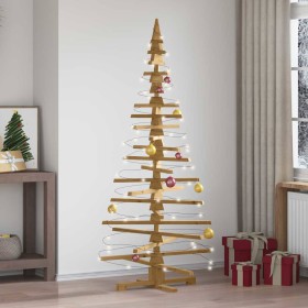 Árbol de Navidad de madera Marrón 180 cm Madera maciza de pino en Decoración Festiva y Estacional | Comprar online en Foru.es
