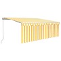 Toldo retráctil manual con persiana amarillo y blanco 4x3 m en Toldos | Comprar online en Foru.es