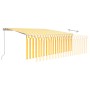 Toldo retráctil manual con persiana amarillo y blanco 4x3 m en Toldos | Comprar online en Foru.es
