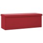 Banco con almacenaje plegable rojo vino tinto PVC de vidaXL, Bancos para recibidores y almacenamiento - Ref: Foro24-338800, P...
