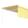 Toldo retráctil manual con persiana amarillo y blanco 4x3 m en Toldos | Comprar online en Foru.es