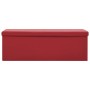 Banco con almacenaje plegable rojo vino tinto PVC de vidaXL, Bancos para recibidores y almacenamiento - Ref: Foro24-338800, P...