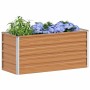 Arriate elevado Marrón Claro 100 x 40 x 45 cm Acero Galvanizado en Macetas y jardineras | Comprar online en Foru.es