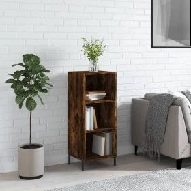 Aparador de madera de ingeniería roble ahumado 34,5x32,5x90 cm de vidaXL, Aparadores - Ref: Foro24-828745, Precio: 49,78 €, D...