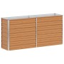 Arriate elevado Marrón Claro 160 x 40 x 77 cm Acero Galvanizado en Macetas y jardineras | Comprar online en Foru.es