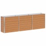 Arriate elevado Marrón Claro 240 x 40 x 77 cm Acero Galvanizado en Macetas y jardineras | Comprar online en Foru.es