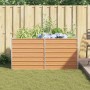 Arriate elevado Marrón Claro 160 x 80 x 77 cm Acero Galvanizado en Macetas y jardineras | Comprar online en Foru.es