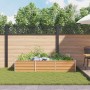 Arriate elevado Marrón Claro 240 x 80 x 45 cm Acero Galvanizado en Macetas y jardineras | Comprar online en Foru.es