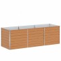 Arriate elevado Marrón Claro 240 x 80 x 77 cm Acero Galvanizado en Macetas y jardineras | Comprar online en Foru.es