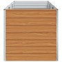Arriate elevado Marrón Claro 240 x 80 x 77 cm Acero Galvanizado en Macetas y jardineras | Comprar online en Foru.es
