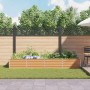 Arriate elevado Marrón Claro 320 x 80 x 45 cm Acero Galvanizado en Macetas y jardineras | Comprar online en Foru.es
