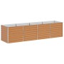 Arriate elevado Marrón Claro 320 x 80 x 77 cm Acero Galvanizado en Macetas y jardineras | Comprar online en Foru.es