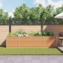 Arriate elevado Marrón Claro 320 x 80 x 77 cm Acero Galvanizado en Macetas y jardineras | Comprar online en Foru.es