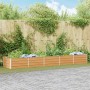 Arriate elevado Marrón Claro 400 x 80 x 45 cm Acero Galvanizado en Macetas y jardineras | Comprar online en Foru.es