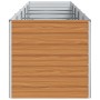 Arriate elevado Marrón Claro 400 x 80 x 77 cm Acero Galvanizado en Macetas y jardineras | Comprar online en Foru.es