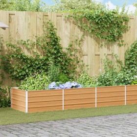 Arriate elevado Marrón Claro 480 x 80 x 45 cm Acero Galvanizado en Macetas y jardineras | Comprar online en Foru.es