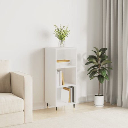 Aparador madera de ingeniería blanco brillante 34,5x32,5x90 cm de vidaXL, Aparadores - Ref: Foro24-828710, Precio: 40,78 €, D...