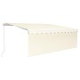 Toldo retráctil manual con persiana y LED crema 4x3 m en Toldos | Comprar online en Foru.es