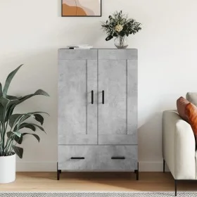 Aparador alto madera de ingeniería gris hormigón 69,5x31x115 cm de vidaXL, Aparadores - Ref: Foro24-830336, Precio: 92,48 €, ...