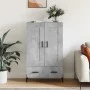 Aparador alto madera de ingeniería gris hormigón 69,5x31x115 cm de vidaXL, Aparadores - Ref: Foro24-830336, Precio: 92,48 €, ...