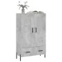 Aparador alto madera de ingeniería gris hormigón 69,5x31x115 cm de vidaXL, Aparadores - Ref: Foro24-830336, Precio: 92,48 €, ...