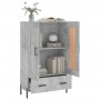 Aparador alto madera de ingeniería gris hormigón 69,5x31x115 cm de vidaXL, Aparadores - Ref: Foro24-830336, Precio: 93,46 €, ...