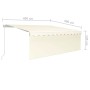 Toldo retráctil manual con persiana y LED crema 4x3 m en Toldos | Comprar online en Foru.es