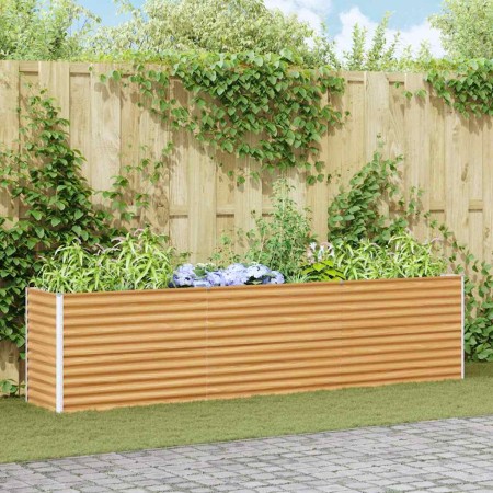 Arriate elevado Marrón Claro 290 x 50 x 68 cm Acero Galvanizado en Macetas y jardineras | Comprar online en Foru.es