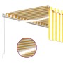 Toldo manual retráctil con persiana y LED amarillo blanco 4x3 m en Toldos | Comprar online en Foru.es