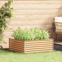 Arriate elevado Marrón Claro 98 x 100 x 36 cm Acero Galvanizado en Macetas y jardineras | Comprar online en Foru.es