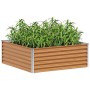 Arriate elevado Marrón Claro 98 x 100 x 36 cm Acero Galvanizado en Macetas y jardineras | Comprar online en Foru.es