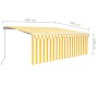 Toldo manual retráctil con persiana y LED amarillo blanco 4x3 m en Toldos | Comprar online en Foru.es