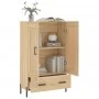 Aparador alto madera de ingeniería roble Sonoma 69,5x31x115 cm de vidaXL, Aparadores - Ref: Foro24-830335, Precio: 116,12 €, ...