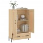 Aparador alto madera de ingeniería roble Sonoma 69,5x31x115 cm de vidaXL, Aparadores - Ref: Foro24-830335, Precio: 120,01 €, ...