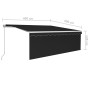 Toldo retráctil manual con persiana y LED antracita 4x3 m en Toldos | Comprar online en Foru.es