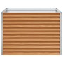 Arriate elevado Marrón Claro 98 x 100 x 68 cm Acero Galvanizado en Macetas y jardineras | Comprar online en Foru.es