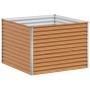 Arriate elevado Marrón Claro 98 x 100 x 68 cm Acero Galvanizado en Macetas y jardineras | Comprar online en Foru.es