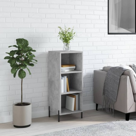 Aparador de madera de ingeniería gris hormigón 34,5x32,5x90 cm de vidaXL, Aparadores - Ref: Foro24-828744, Precio: 50,38 €, D...