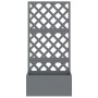 Jardinera con enrejado gris WPC 65x33x135 cm de vidaXL, Maceteros y jardineras - Ref: Foro24-362577, Precio: 157,31 €, Descue...