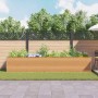 Arriate elevado 390 x 100 x 68 cm Acero Galvanizado en Macetas y jardineras | Comprar online en Foru.es