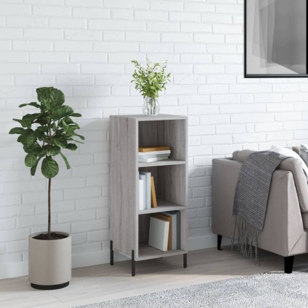 Aparador de madera de ingeniería gris Sonoma 34,5x32,5x90 cm de vidaXL, Aparadores - Ref: Foro24-828746, Precio: 51,96 €, Des...