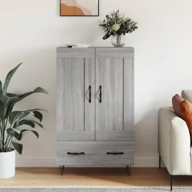 Aparador alto madera de ingeniería gris Sonoma 69,5x31x115 cm de vidaXL, Aparadores - Ref: Foro24-830322, Precio: 87,22 €, De...