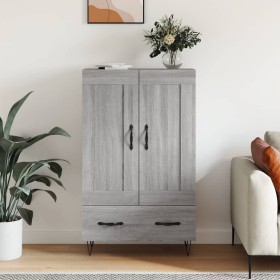 Aparador alto madera de ingeniería gris Sonoma 69,5x31x115 cm de vidaXL, Aparadores - Ref: Foro24-830322, Precio: 88,34 €, De...