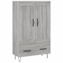 Aparador alto madera de ingeniería gris Sonoma 69,5x31x115 cm de vidaXL, Aparadores - Ref: Foro24-830322, Precio: 88,34 €, De...