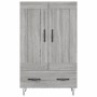 Aparador alto madera de ingeniería gris Sonoma 69,5x31x115 cm de vidaXL, Aparadores - Ref: Foro24-830322, Precio: 88,34 €, De...
