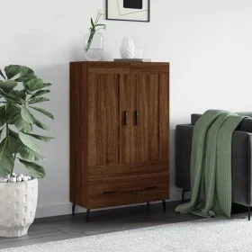 Aparador alto madera de ingeniería roble marrón 69,5x31x115 cm de vidaXL, Aparadores - Ref: Foro24-830347, Precio: 89,20 €, D...