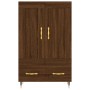 Aparador alto madera de ingeniería roble marrón 69,5x31x115 cm de vidaXL, Aparadores - Ref: Foro24-830307, Precio: 87,20 €, D...