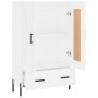 Aparador alto madera de ingeniería blanco 69,5x31x115 cm de vidaXL, Aparadores - Ref: Foro24-830332, Precio: 95,37 €, Descuen...