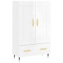 Aparador alto madera de ingeniería blanco brillo 69,5x31x115 cm de vidaXL, Aparadores - Ref: Foro24-830302, Precio: 91,31 €, ...