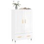 Aparador alto madera de ingeniería blanco brillo 69,5x31x115 cm de vidaXL, Aparadores - Ref: Foro24-830302, Precio: 91,31 €, ...